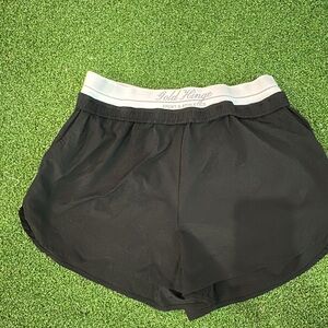 Women's Gold Hinge Black Athletic Shorts